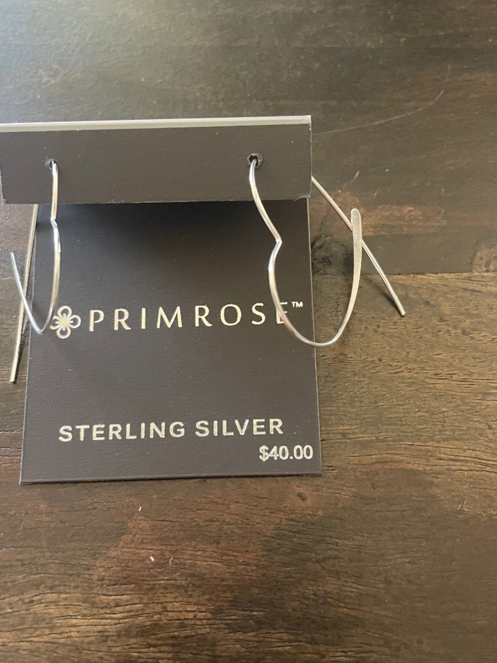 NEW Primrose Sterling Silver Heart Earrings